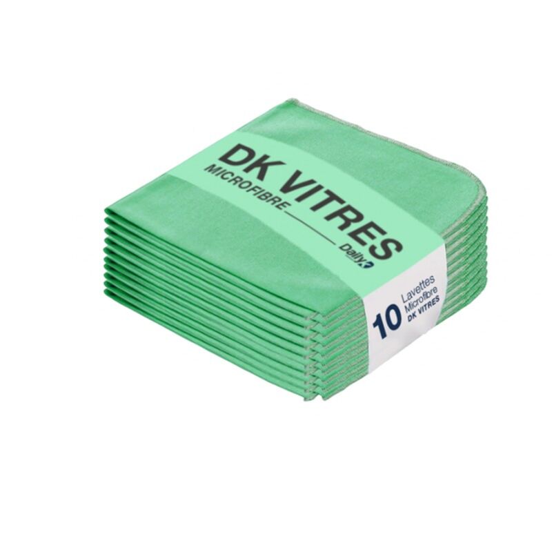 Image de Lavette microfibre 38x38cm verte spéciale vitres DK VITRES - Sch 10