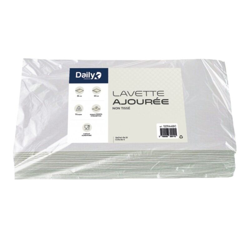 Image de Lavette ajourée non tissée 35x50cm DAILYK PREMIUM - Sachet de 25