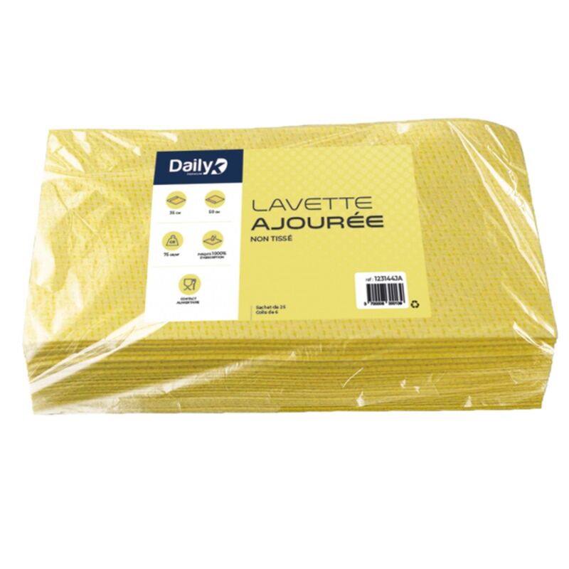 Image de Lavette ajourée non tissée 35x50cm DAILYK PREMIUM - Sachet de 25