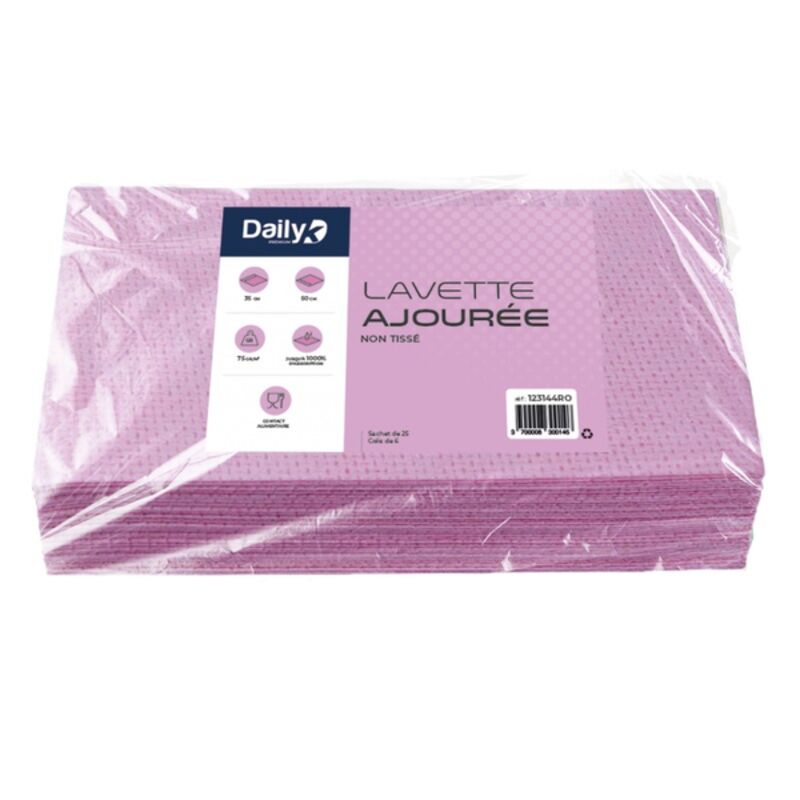 Image de Lavette ajourée non tissée 35x50cm DAILYK PREMIUM - Sachet de 25