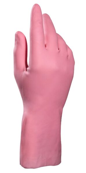 Image de Gant ménage floqué coton VITAL 115 Rose - 1 paire