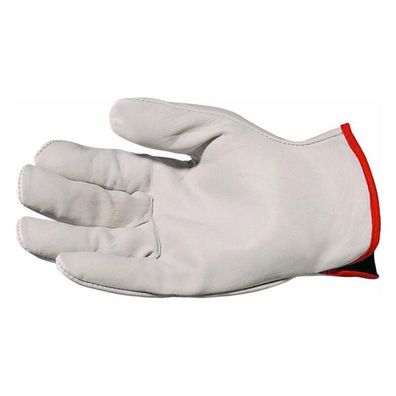 Image de Gant cuir pleine fleur de bovin / Coupe US / Blanc (8ou10) - 1 paire