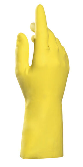 Image de Gant ménage latex floqué coton VITAL 124 Jaune (T6 à T9) - 1 paire