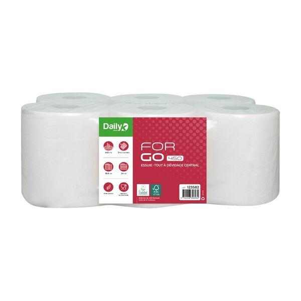 Image de Essuie-tout Ecolabel FORGO 450 Dailyk Green- Colis de 6 rlx