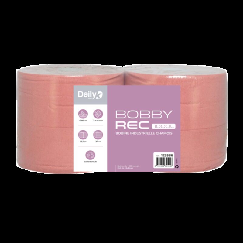 Image de Bobine recyclée chamois BOBBYREC 1000L Dailyk Start - Colis de 2