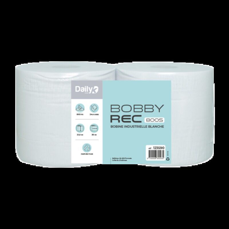 Image de Bobine recyclée blanche BOBBYREC 800S Dailyk Start - Colis de 2