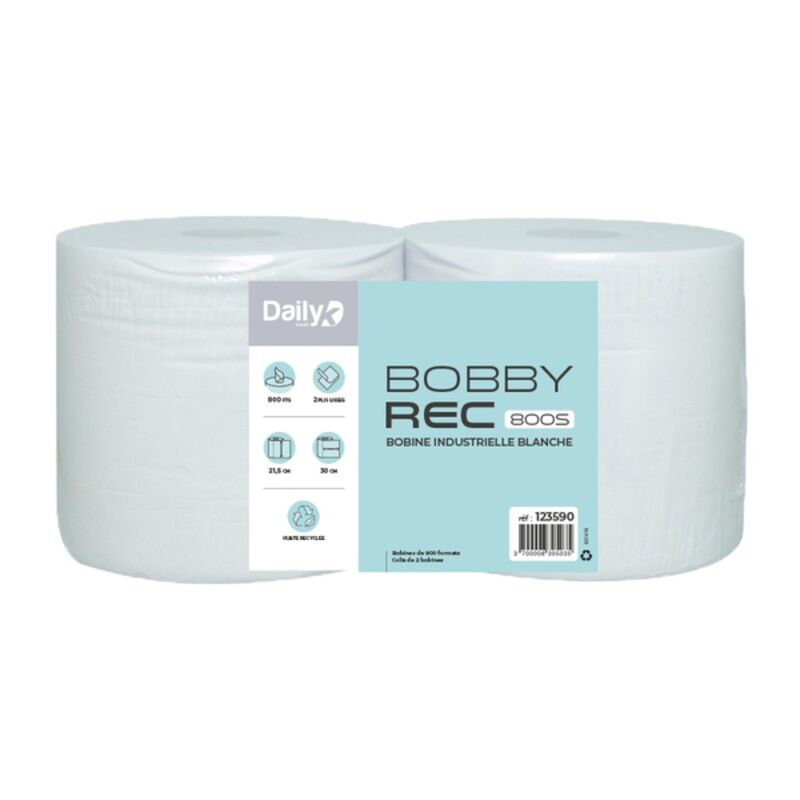 Image de Bobine recyclée blanche BOBBYREC 800S Dailyk Start - Colis de 2
