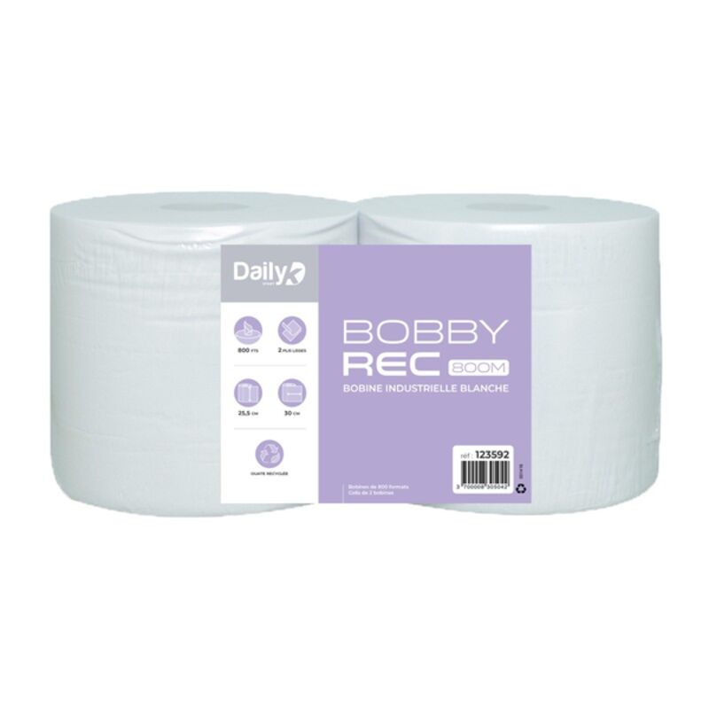 Image de Bobine recyclée blanche BOBBYREC 800M Dailyk Start - Colis de 2