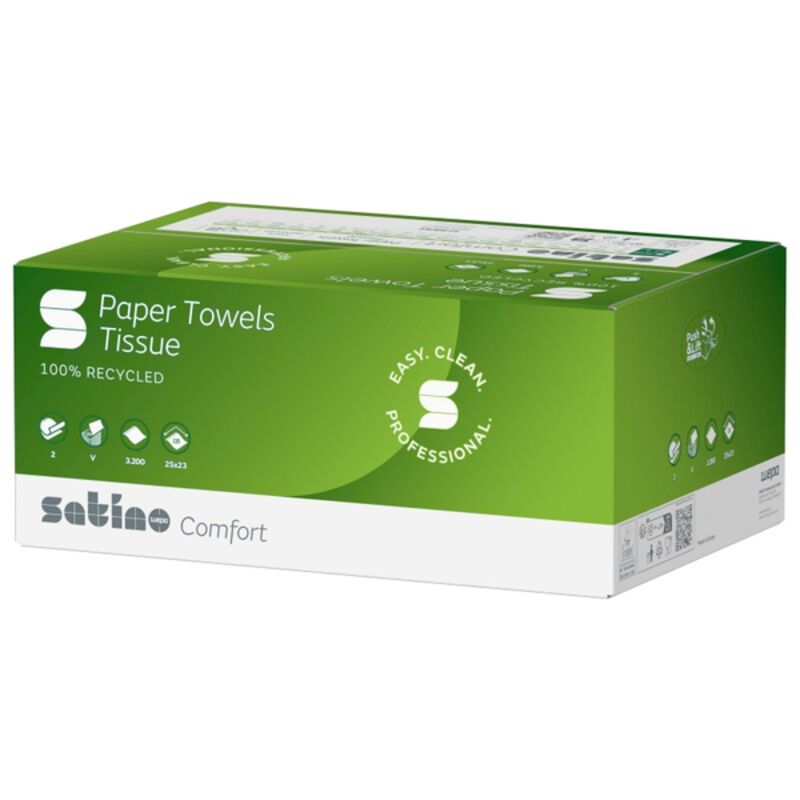 Image de EMP 2 pl. g/c en V Pure ouate blanc Ecolabel 25x21 - Ct de 3200