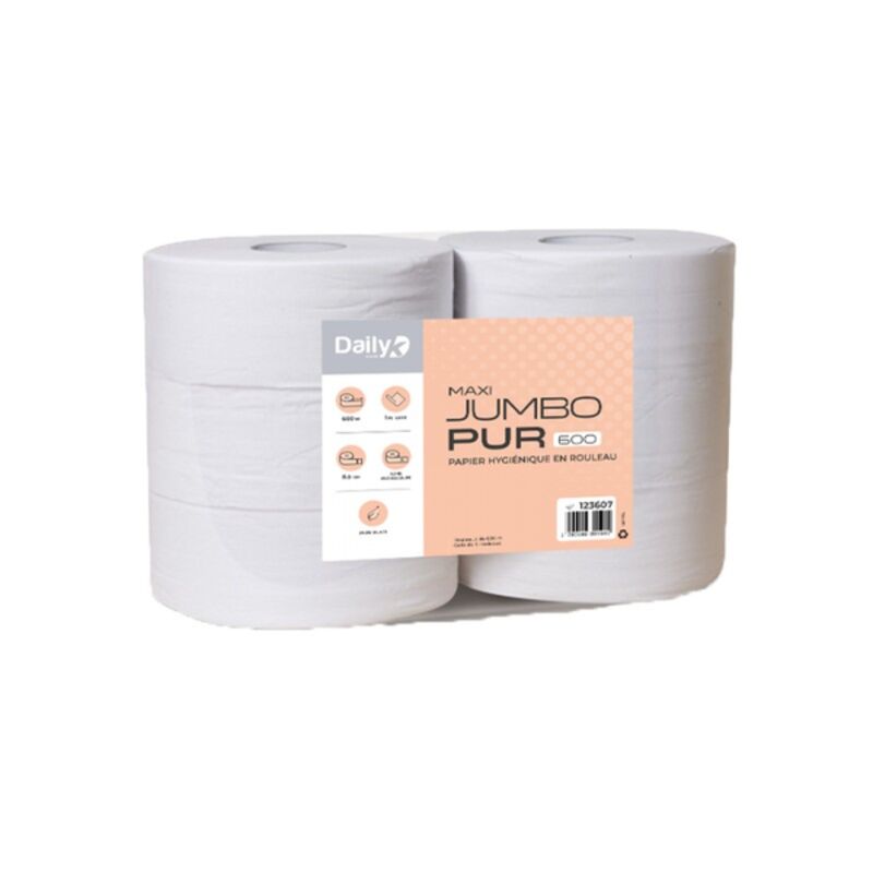 Image de PH lisse 1 pli blanc MAXI JUMBOPUR 600m Dailyk Start - 6 rlx