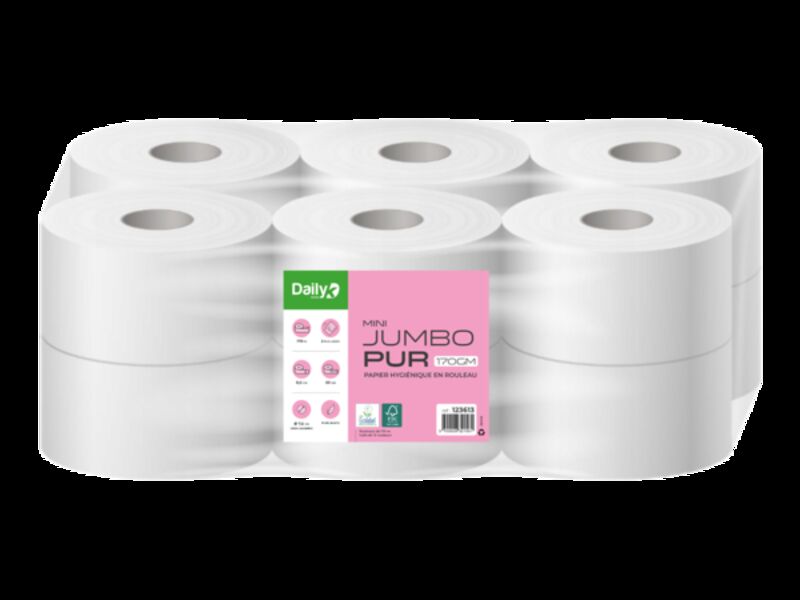 Image de PH lisse blanc Ecolabel MINI JUMBOPUR 170m - 12 rlx