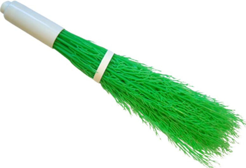 Image de Balai synthétique vert pour voirie monture plastique