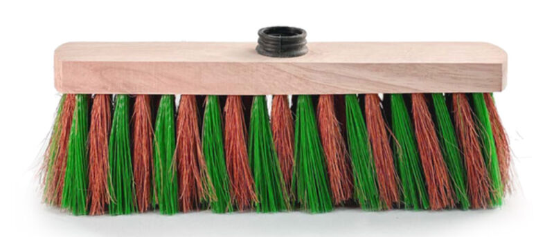 Image de Balai coco zébré à vis / Monture bois 29cm