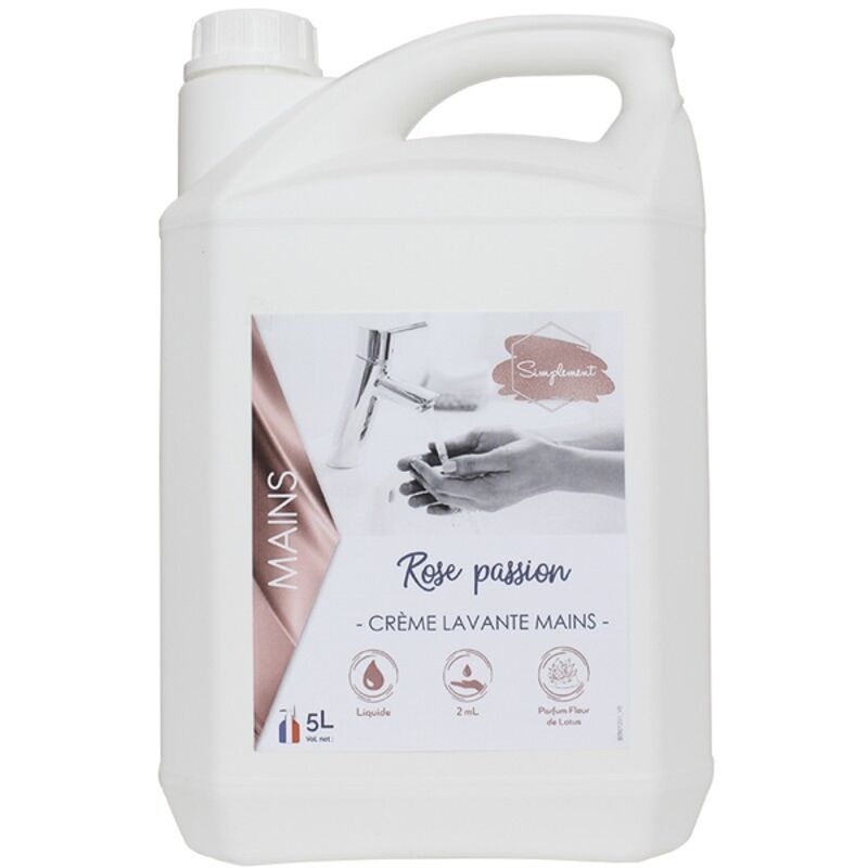 Image de Crème lavante mains douce rose parfum fleur lotus - 0260 - Bidon 5L