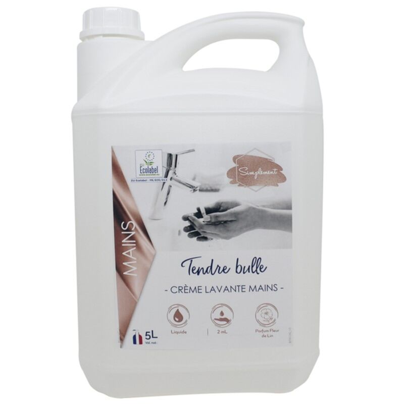 Image de Crème lavante mains Ecolabel SIMPLEMENT TENDRE BULLE - Bidon 5L