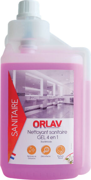 Image de Gel nettoyant détartrant désinfectant sanitaires 4EN1 ORLAV-Bidon 1L