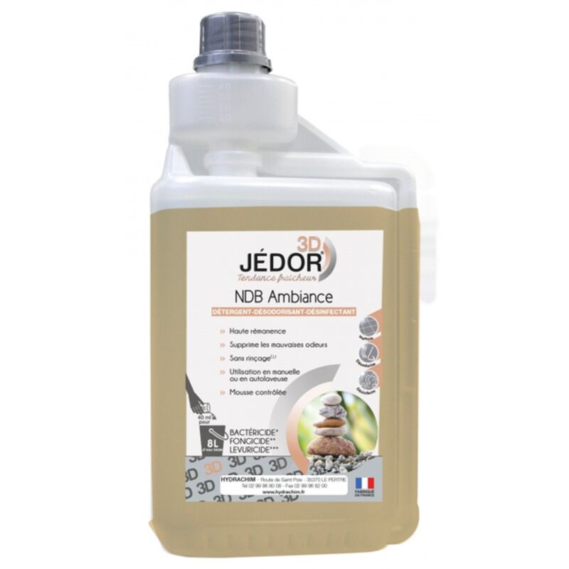 Image de JEDOR 3D Détergent Surodorant Désinfectant virucide - Bidon doseur 1L