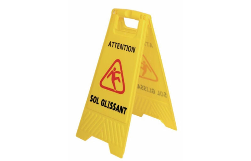 Image de Panneau de signalisation GRAND sol glissant - Unité