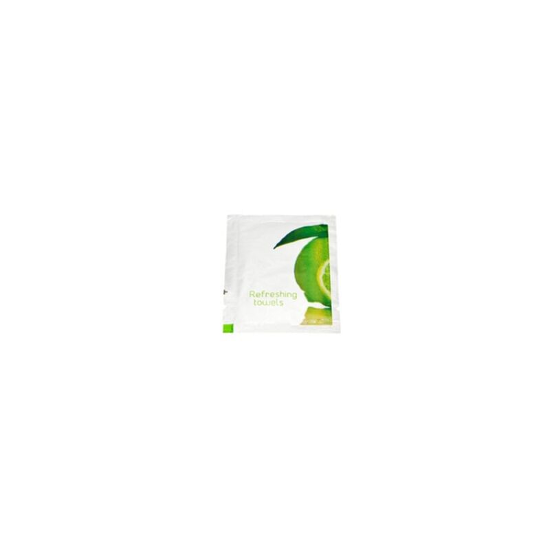 Image de Serviette rafraichissante parfum citron - Ct. de 1000
