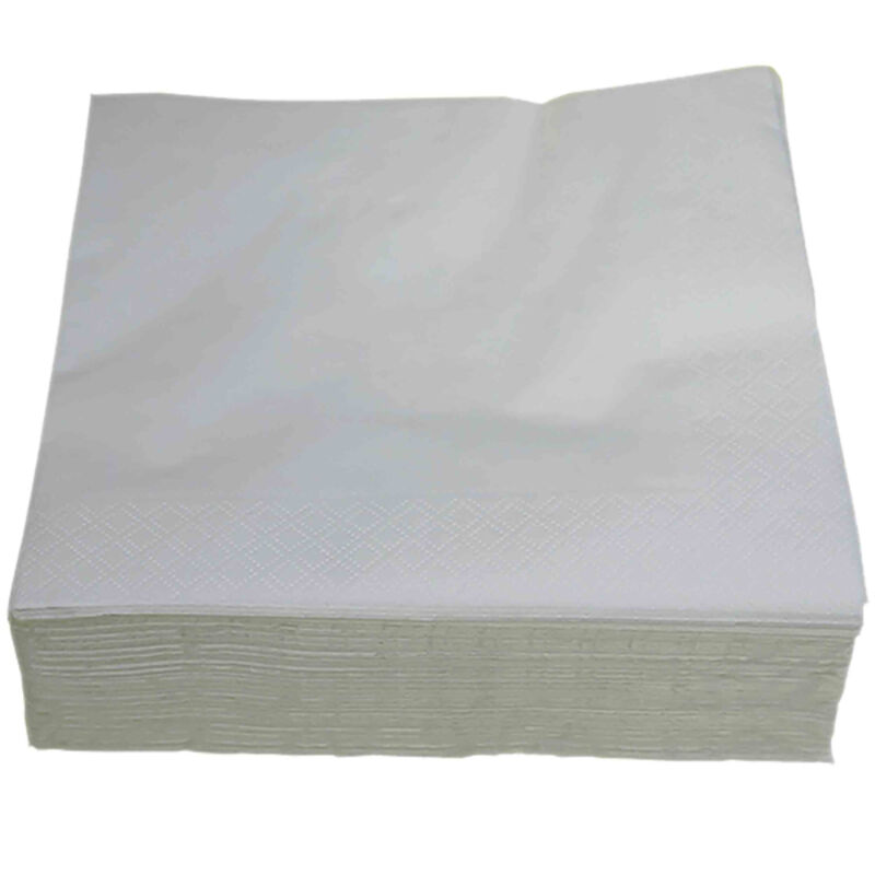 Image de Serviette pure ouate blanche 1 pli 30x30cm - Ct. de 4000