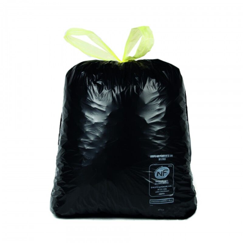 Image de SP 50L noir BD NF liens coulissants 28µ 695 x 750 mm- Ct. de 100