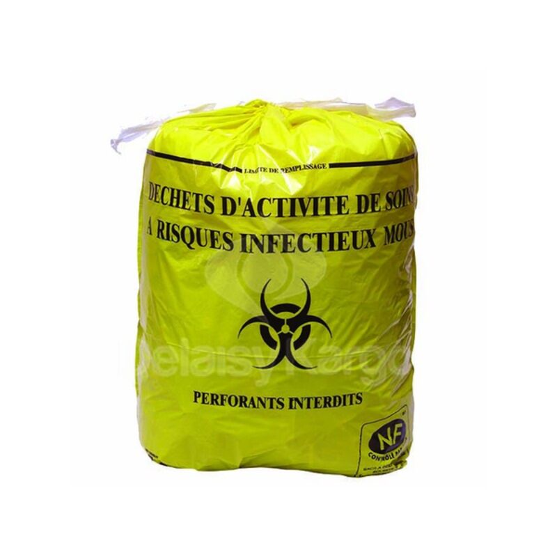 Image de SP 50L jaune BD NF-X 30-501 24µ 680x750mm - Ct. de 500 Sacs
