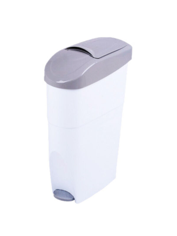 Image de Poubelle hygiène féminine 15L blanc à pédale -unité