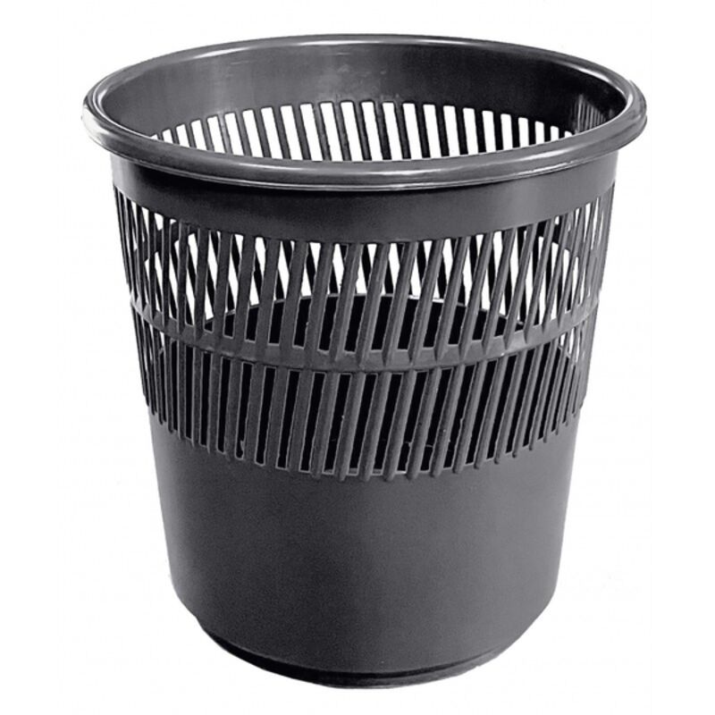 Image de Corbeille de bureau ajourée gris anthracite 14L ECOGREEN