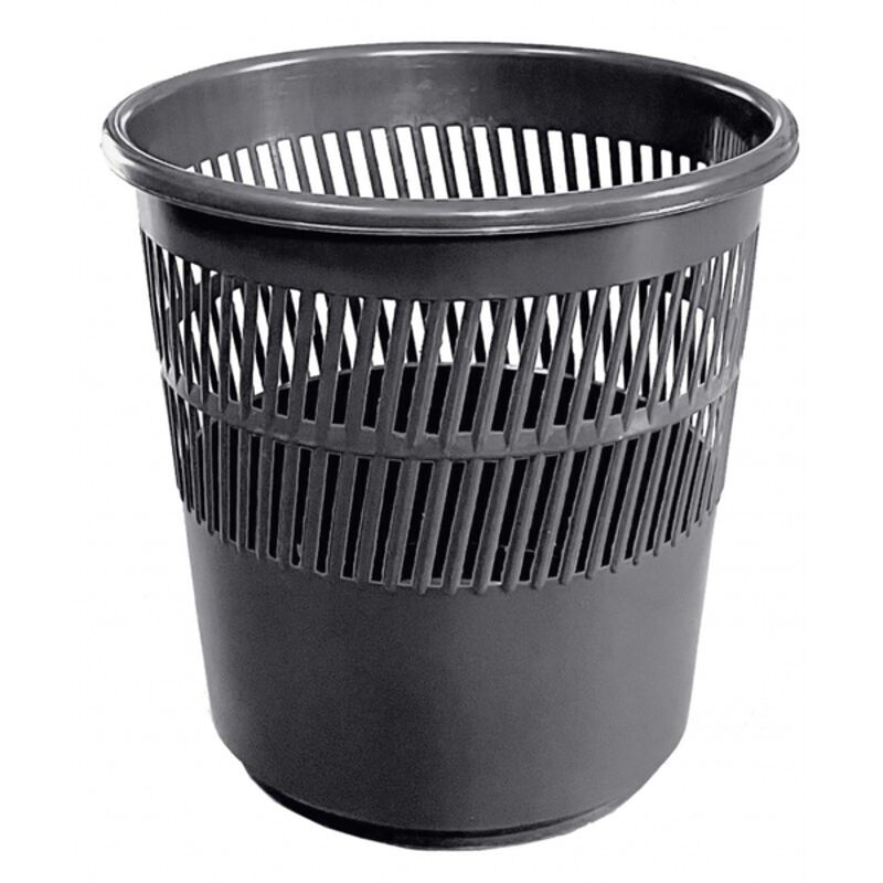 Image de Corbeille de bureau ajourée gris anthracite 14L ECOGREEN