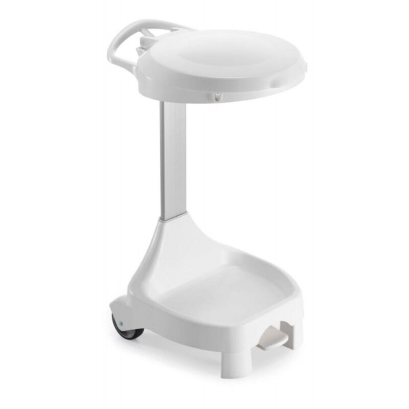 Image de Support sac poubelle 120L PE couvercle à pédale sur roues DELTA-Unité