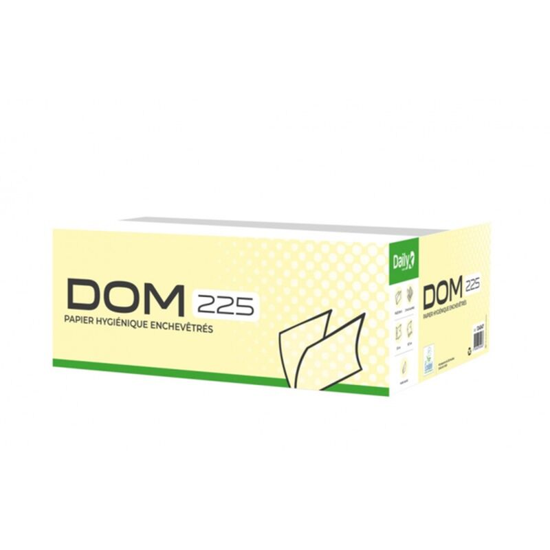 Image de PH paquet plié V blanc Ecolabel DOM 225 F DAILYK GREEN - Ct 40 pqt