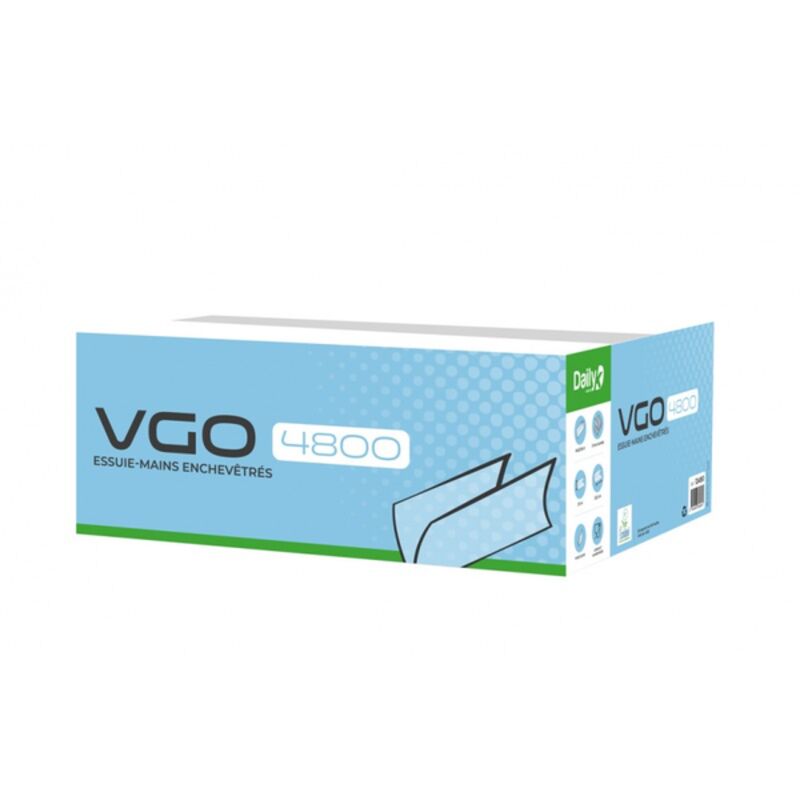 Image de Essuie-mains V blanc Ecolabel VGO 4800 Dailyk Green - Colis 4800 fts