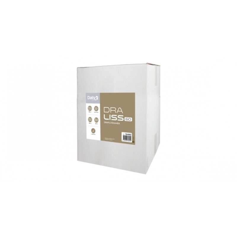 Image de Drap d'examen blanc PO 2 plis lisses 135 fts 60x35cm - Ct de 6 rlx
