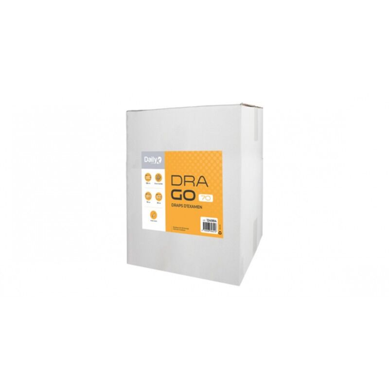 Image de Drap d'examen blanc PO 2 plis gaufrés135 fts 70x35cm - Ct de 6 rlx