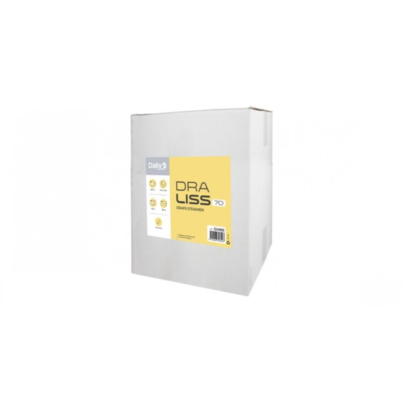 Image de Drap d'examen blanc PO 2 plis lisses 135 fts 70x35cm - Ct de 6 rlx