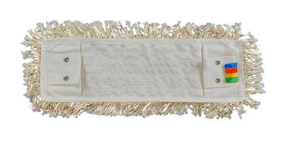 Image de Frange coton à poche et languette 40cm pour support à plat