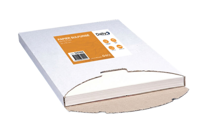 Image de Papier sulfurisé siliconé 2 faces 32cm x 52cm - Ramette 500 feuilles