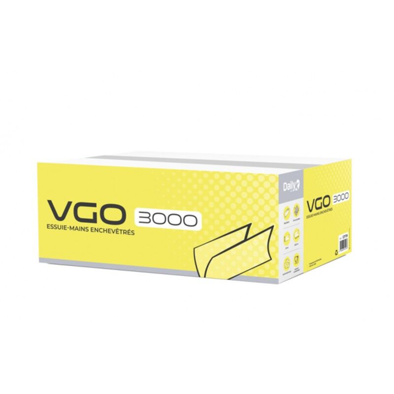 Image de Essuie-mains V recyclé blanc VGO 3000 Dailyk Start - Colis 3000 fts