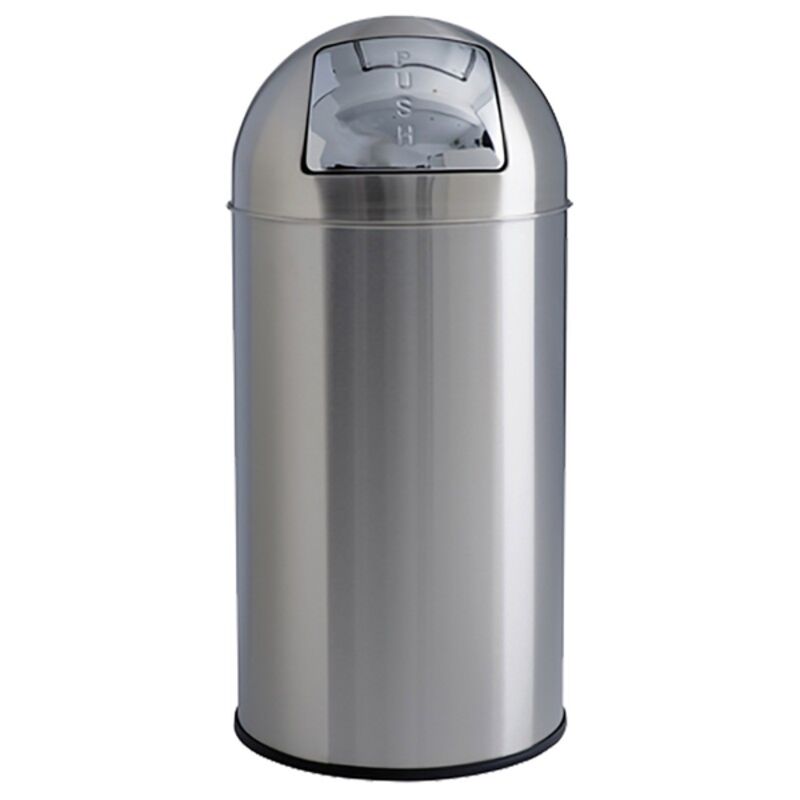 Image de Poubelle 40L en Inox brossé avec couvercle PUSH