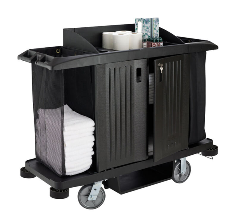 Image de FDV Chariot hotelier d'étage 152.4x55.9x127cm 12 à 16 chambres+ 1 sac