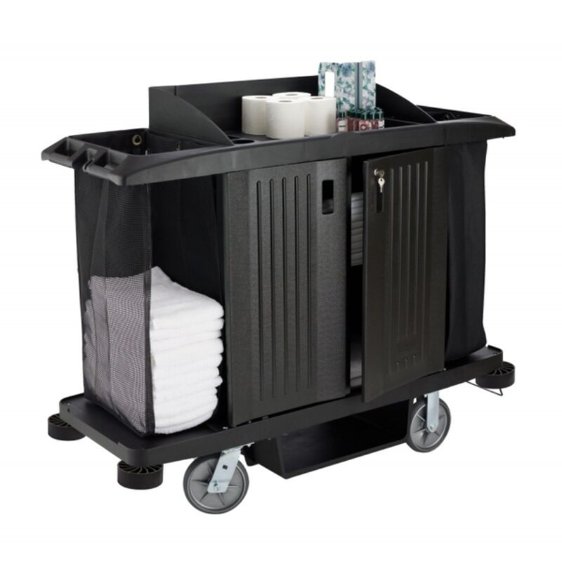 Image de FDV Chariot hotelier d'étage 152.4x55.9x127cm 12 à 16 chambres+ 1 sac