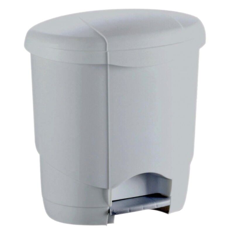 Image de Poubelle à pédale 12L blanche avec seau intérieur LOLLY -unité