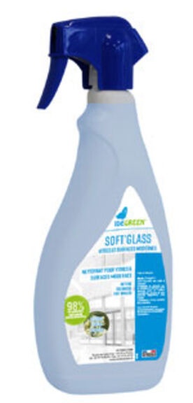 Image de Nettoyant vitre&surface moderne SOFT'GLASS 1849 IDEGREEN-Spray 750ml
