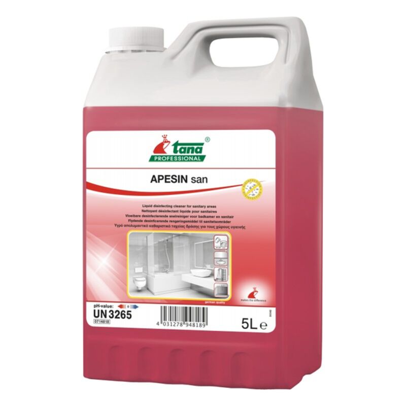 Image de Nettoyant détartrant désinfectant sanitaires APESIN SAN-Bidon 5L