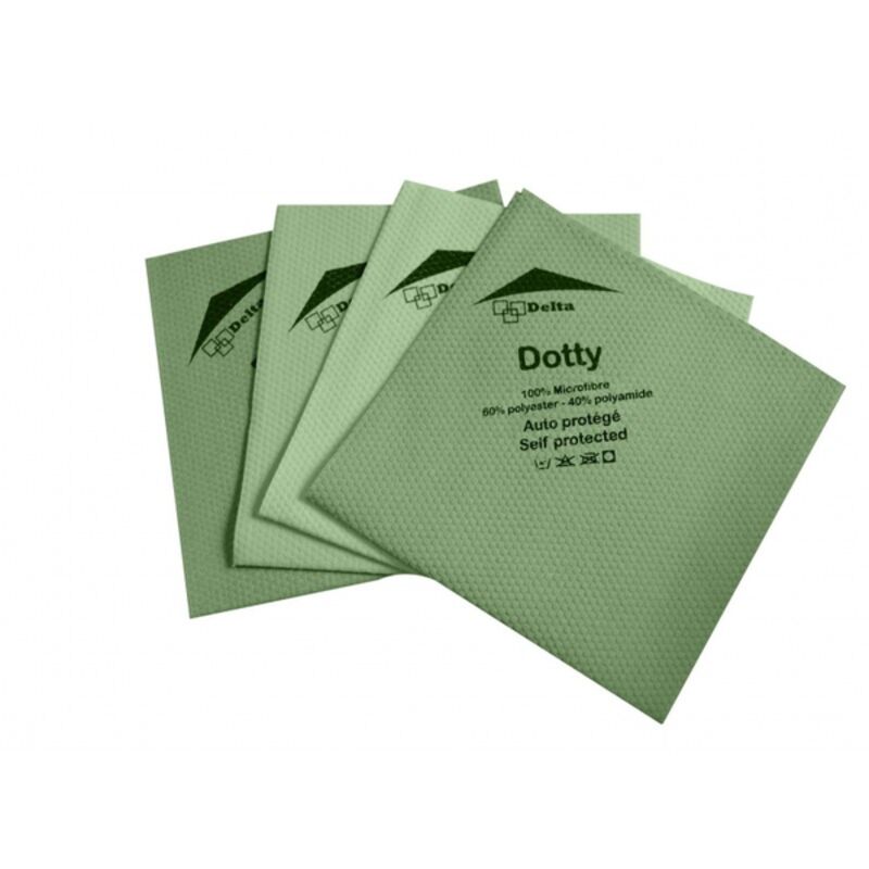 Image de Lavette non tissée 40x40cm microfibre 160gr écolabel DOTTY - Sachet