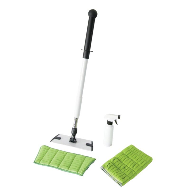 Image de Kit nettoyage vitres : gant, bandeau, support, manche, pulvérisateur