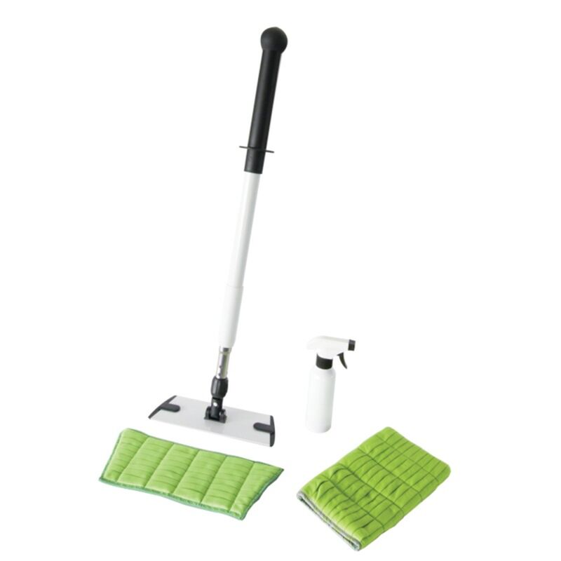 Image de Kit nettoyage vitres : gant, bandeau, support, manche, pulvérisateur