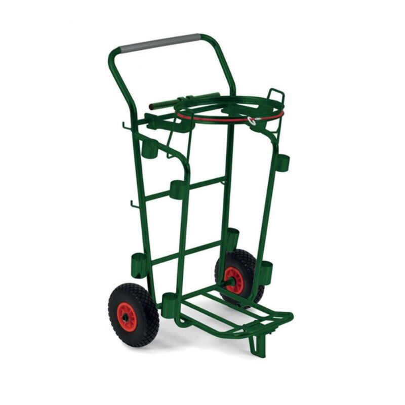 Image de Chariot de voirie vert support sac 120 L