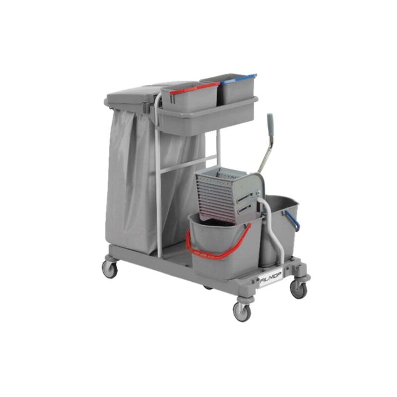 Image de Chariot de ménage et lavage ARIANE GREY 2115 avec Presse à Plat