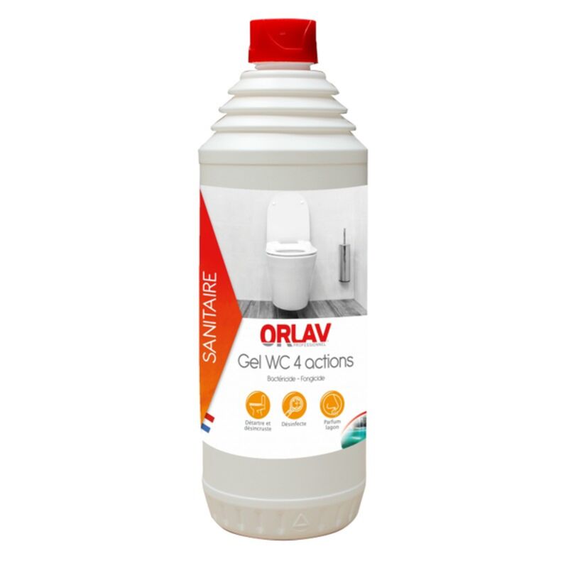 Image de Gel WC détartrant désinfectant désodorisant 4 ACTIONS ORLAV-Flacon 1l